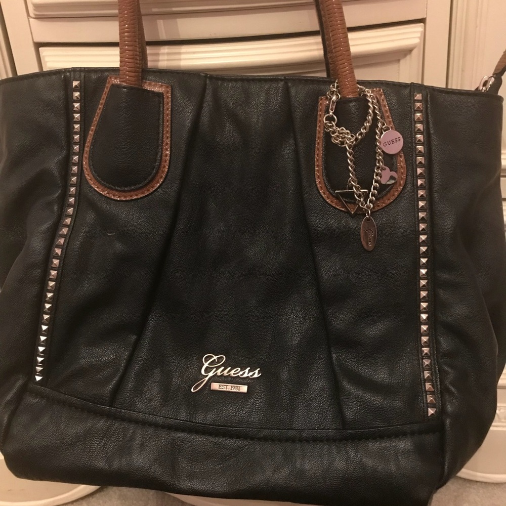 Guess Leather Bag With Charms